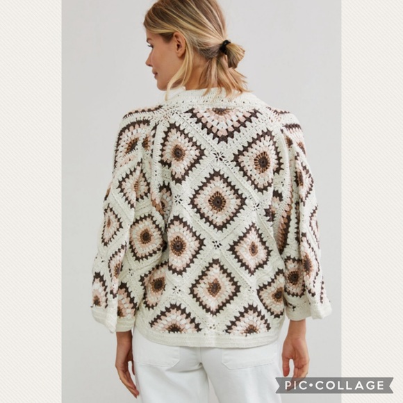 :Price Firm: Anthropologie Amber Crochet Cardigan - Picture 2 of 12